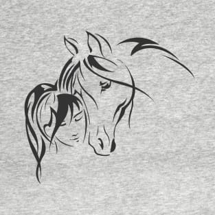 Girls Love Horses Horse and Girl by Farm n' Fancy T-Shirt